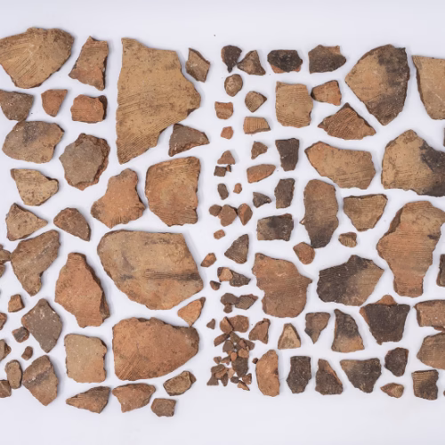 Keramička posuda iz arheološkog nalazišta, dokumentirana prije restauracije u suradnji s HRZ Zagreb.